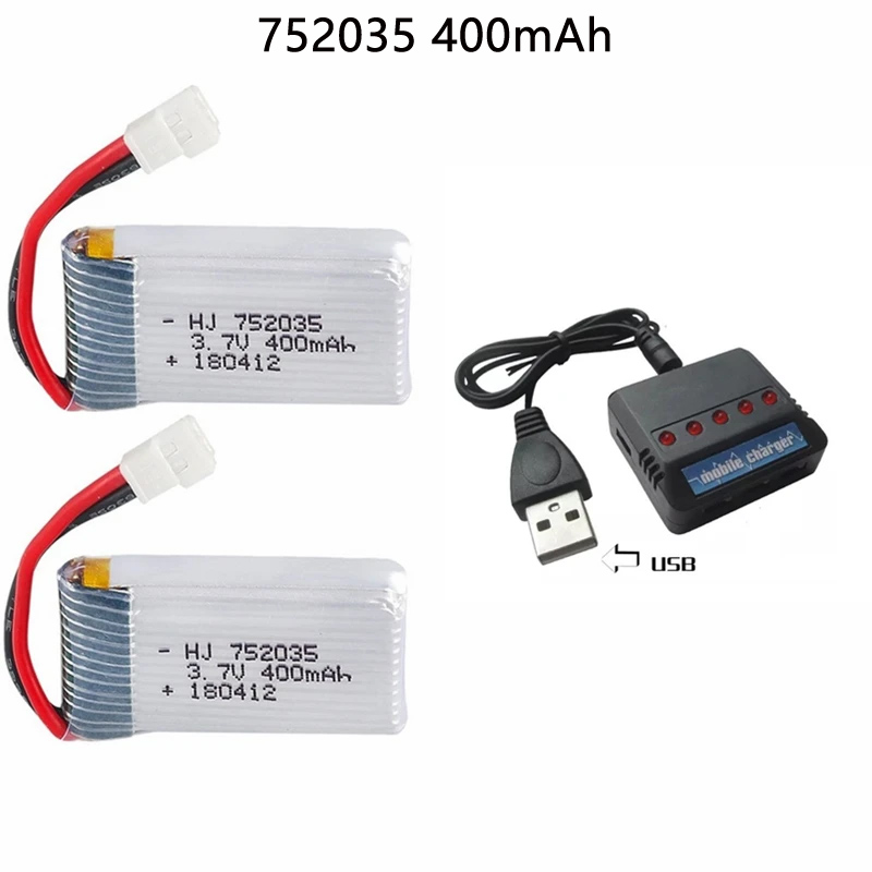 Eachine Drone E58 - 752035 3,7V 400mAh 35C Drohnenbatterie für