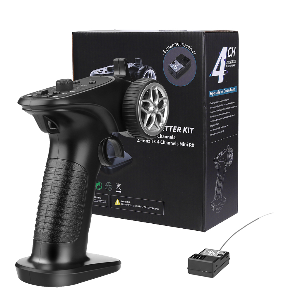 Drone Racing Receiver - GA-4H-TX 4-Kanal 2,4GHz Fernbedienung Digitaler Funk-Sender-Empfänger